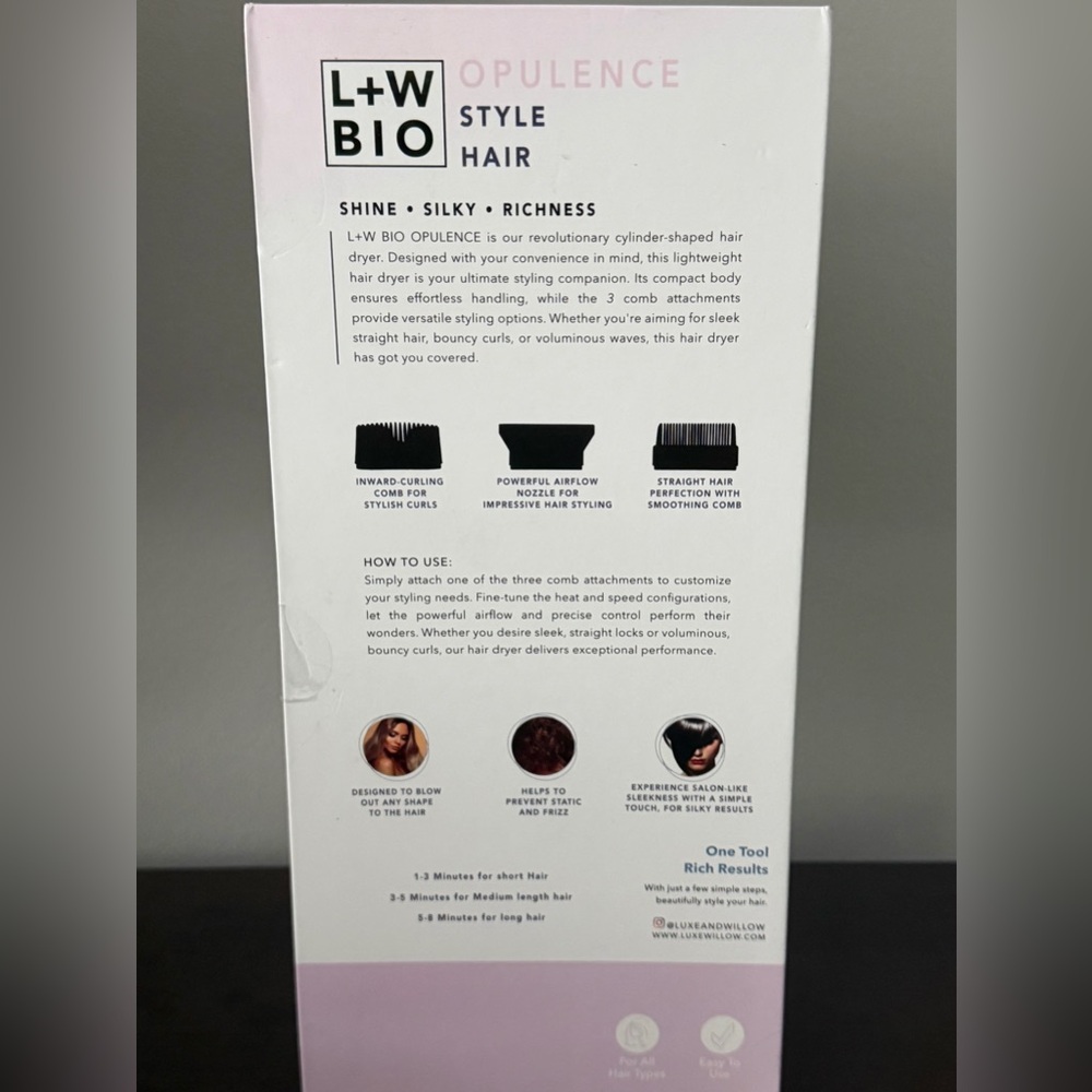 L+W BIO Opulence Hair Dryer - Picture 3 of 4